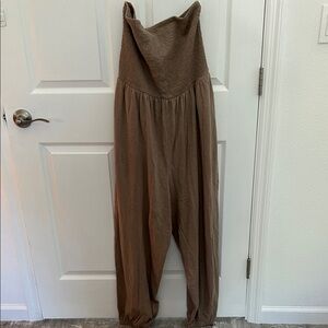 American Eagle Outfitters Tan Jumpsuit